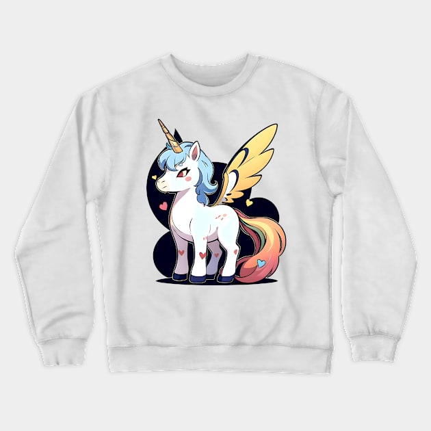 Unicorn Rainbow 13 Crewneck Sweatshirt by CGI Studios